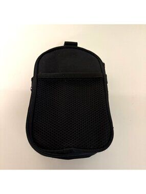 Compact Black Nylon Utility Pouch Carabiner Clip Multiple Compartments Travel